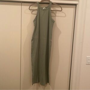 H&M Olive Green Ribbed Maternity Dress